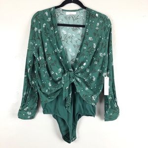 Capulet REVOLVE Green Floral Caspia Daria Bodysuit